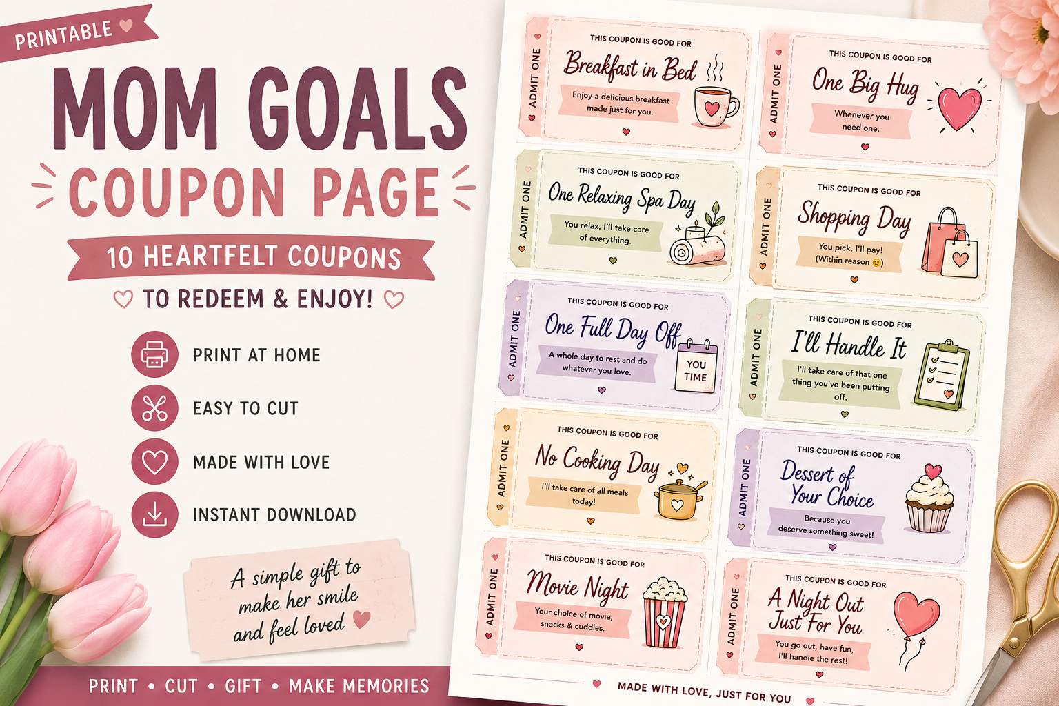 Standard Edition – Mom Goals Coupon Book